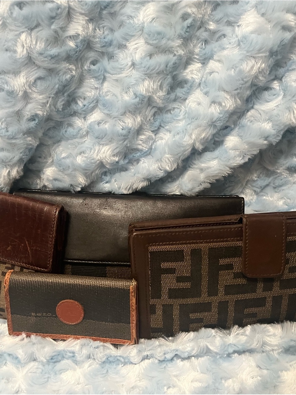Fendi Mixed project bundle Leather and Canvas Wallets and key holder